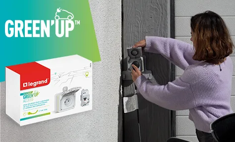 Boîte de prise renforcée Legrand Green'Up et installation d'une prise en extérieur