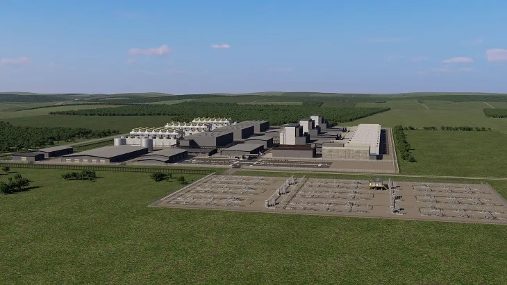 Visuel du projet de centrale de petits réacteurs modulaires d'Amazon et X-energy