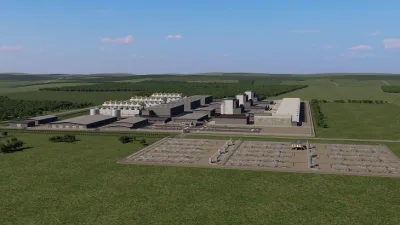 Visuel du projet de centrale de petits réacteurs modulaires d'Amazon et X-energy