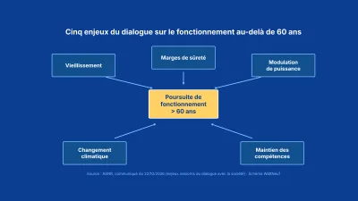Schéma des cinq enjeux du fonctionnement au-delà de 60 ans