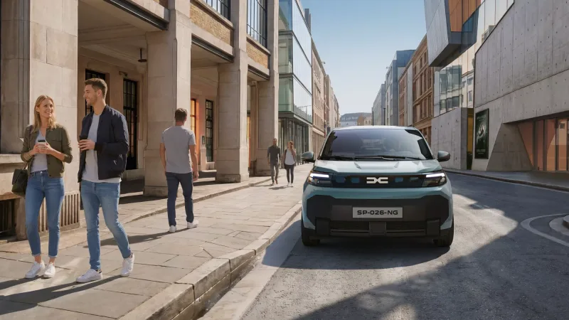 Nouvelle Dacia Spring, vue extérieure