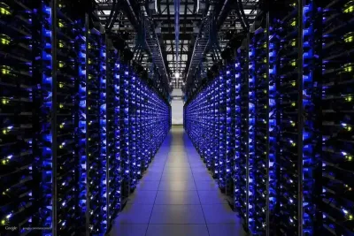 Illustration d'un datacenter et de l'électricité qui l'alimente